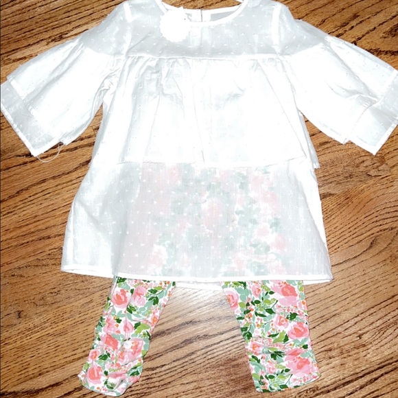 Mud Pie Girls Top and Legging Set - Picture 1 of 3